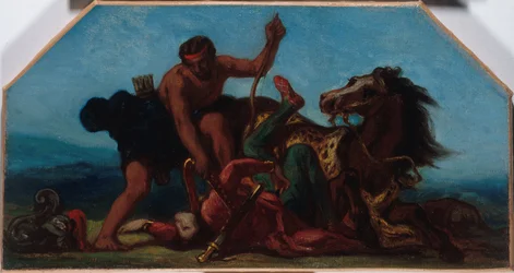 Esboço para o Salon de la Paix na Câmara Municipal de Paris: Hércules vence Hipólita, rainha das Amazonas, entre 1849 e 1852 (óleo sobre tela)