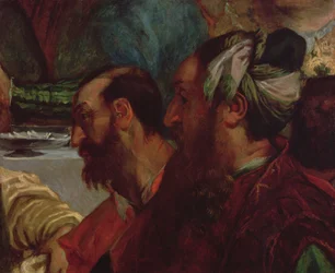 Estudo de duas cabeças (depois das bodas de Caná por Veronese), 1820