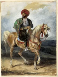 O cavaleiro turco, c.1834 (guache e aguarela sobre papel)
