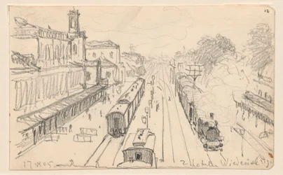 Vista da estação ferroviária de Varsóvia