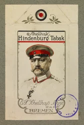 Retrato de Hindenbourg num maço de tabaco