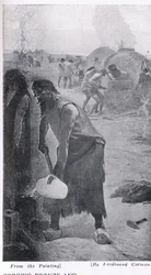 Forjando bronze e ferro, ilustração da "História das Nações de Hutchinson", c.1910