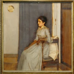 Retrato de Maria Monnom, filha do editor de Bruxelas, mais tarde Mme (pintura sobre tela)