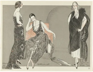 Gazette du Bon Ton, 1920 - nº 7, Croquis Pl. XXXV: Doeuillet (título no objeto)