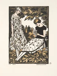 Um pouco, muitos, de uma coleção de placas de moda, 1920 (impressão stencil)