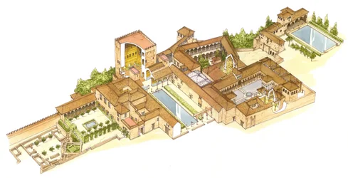 Alhambra, Granada, Espanha. Palácios reais