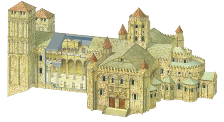 Catedral Românica de Santiago de Compostela. Reconstrução. Espanha