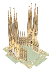 A Sagrada Família, Antonio Gaudi. Barcelona, Espanha
