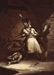 Jose de la Hera revolta-se contra um dos soldados do Exército Napoleônico, c. 1812- 13 (gravura)