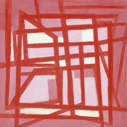 Grelha vermelha abstrata