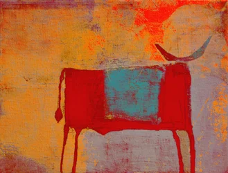 Touro abstrato vibrante