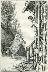 Ilustração de Filiberto Scarpelli para o conto "Toinette l