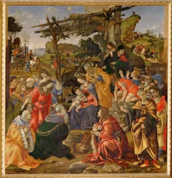 Adoração dos Reis Magos (pintura sobre tela)