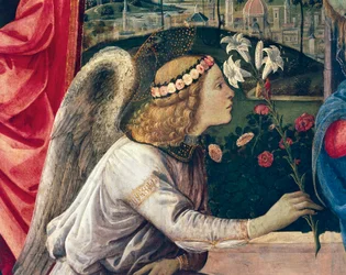 Anunciação e Santos, de Filippino Lippi (1457-ca 1504), óleo sobre tela