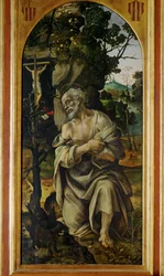 São Jerónimo penitente (pintura sobre madeira)