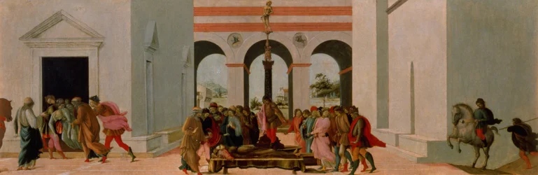 A morte de Lucretia (tempera no painel)