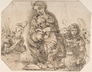 Virgem e Menino assistidos por anjos, 145758-1504.