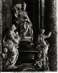 Monumento ao Papa Inocêncio XII (1615-1700) (mármore) (foto a p/b)