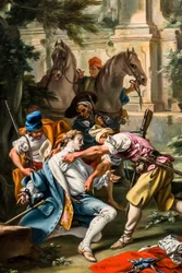 Ataque dos ladrões, cerca de 1735/40 (Pintura )