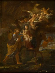 O Voo para o Egipto, c.1643-94 (óleo sobre tela)