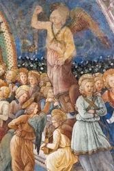 Anjos, pormenor da Coroação da Virgem