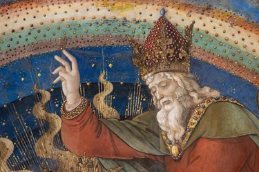 Deus, pormenor da Coroação de Maria