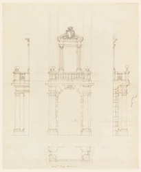 Caixa da porta e moldura de uma porta