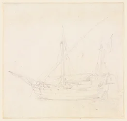 Desenho, Um barco à vela, ca. 1780