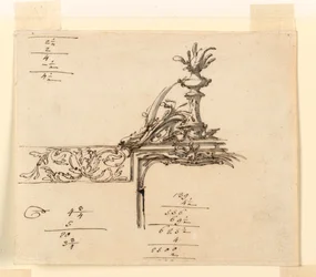 Desenho, Projeto para uma moldura, 1750-75