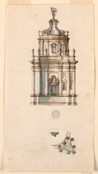 Desenho, Projeto para um tabernáculo, 1750-1775