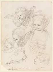 Desenho, Estudos para uma representação religiosa, 1725-40