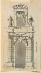 Desenho, O alçado da parte central inferior de uma mansão da cidade, 1770-85