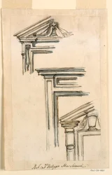 Desenho, Três Caixas de Janelas ou Portas, ca. 1770