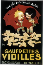 Publicidade francesa para Wafer Vidilles (cartaz)