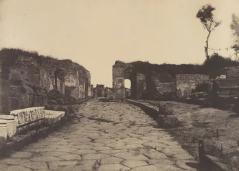Pompéia, Rua de Pompeu, Monumento Túmulo de Mamia, ca. 1853.