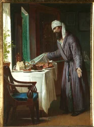 Ressaca da Manhã - Pintura de Firs Sergeevich Zhuravlev (1836-1901), óleo sobre tela, 40x29,6 cm, final do século XIX - Colecção privada