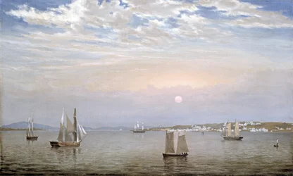 Porto de Castine e cidade, 1851