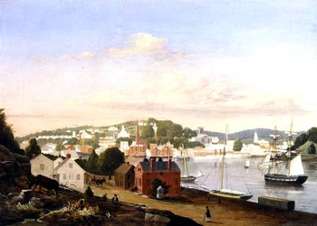 Vista de Norwich, Connecticut, Estados Unidos, 1849