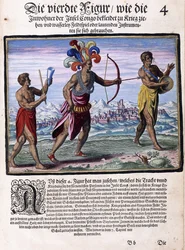 Uma página do livro "Pequenas viagens, em alemão, parte I: Pigafetta" s Congo ", 1597