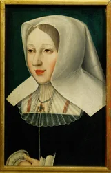 Arquiduquesa Margarete, filha do Imperador Maximiliano I (pintura sobre madeira)