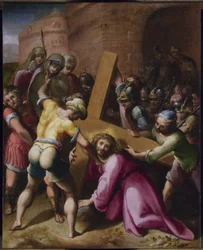 Cristo na estrada para o Calvário (óleo sobre cobre)