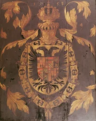 Brasão de Carlos V, Sacro Imperador Romano, 1558 (óleo no painel
