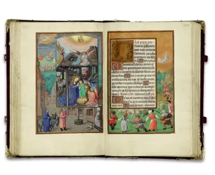 Fólios do Livro de Horas de Rothschild, Ghent ou Bruges, c.1505