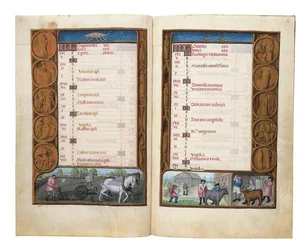 Fólios do Livro de Horas de Rothschild, Ghent ou Bruges, c.1505