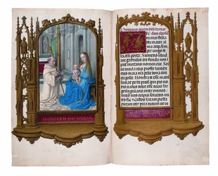 Fólios do Livro de Horas de Rothschild, Ghent ou Bruges, c.1505