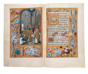 Fólios do Livro de Horas de Rothschild, Ghent ou Bruges, c.1505