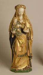 Madonna and Child, Escola de Mechelen, c.1500 (carvalho policromada e dourado)