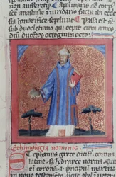 Sra. Gen 1111 Página da Legenda Aurea, Bruges, c.1400-10
