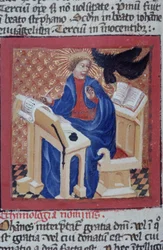 Sra. Gen 1111 Página da Legenda Aurea, Bruges, c.1400-10