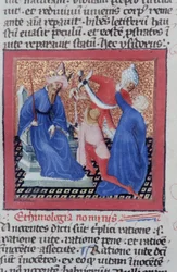 Sra. Gen 1111 Página da Legenda Aurea, Bruges, c.1400-10